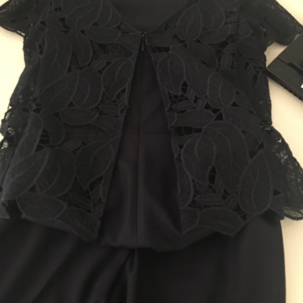 $500 TORY BURCH AVALON NAVY LACE OVERLAY WOOL BLEND PARTY ROMPER SIZE 0